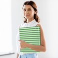 thumbnail image 5 of Dailycode 2 Pack Green White Stripe Hardcover 3 Ring Binder 1.5 Inch Ring Decorative Binder Organizer for Home School Office, 5 of 10