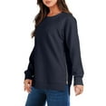 thumbnail image 4 of SHINE UP Sweatshirt for Women Long Sleeve Crewneck Tops Oversized Casual Pullover Shirts with Side Zipper, 4 of 8