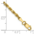 thumbnail image 2 of 14k Yellow Gold Bracelet Chain Styles Rope 2.75 mm 7 in Diamond-Cut Lightweight, 2 of 2