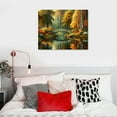 thumbnail image 5 of Shangniulu Autumn Landscape Wall Art in Central Park,Tree Around The Wooden Bridge on The Lake,Modern Canvas Painting Picture Print on Canvas Giclee Artwork for Wall Decor,Home Decor, 5 of 6