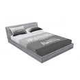 thumbnail image 3 of Saying Bedding Set with Sheet & Covers, Shades of Grey Pattern Brush Stroke Horizontal Stripes with Words Print, Printed Bedroom Decor 2 Shams, 4 Sizes, Charcoal Grey and Black, by Ambesonne, 3 of 3
