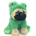 thumbnail image 1 of Pug Peluche Animal Vestida de Rana, Peluche Pug Cachorro Perro Juguete Suave Vistiendo Tra JoyAmigo JoyAmigo, 1 of 2