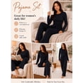 thumbnail image 2 of OHHSHEEN 2 piece womens lounge set, long sleeve pajama set for women, Soft Pjs Loungewear with Pockets, 2 of 6