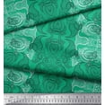 thumbnail image 2 of Soimoi Velvet Fabric Black Sketch Paisley Print Fabric by The Yard 58 Inch Wide, 2 of 3