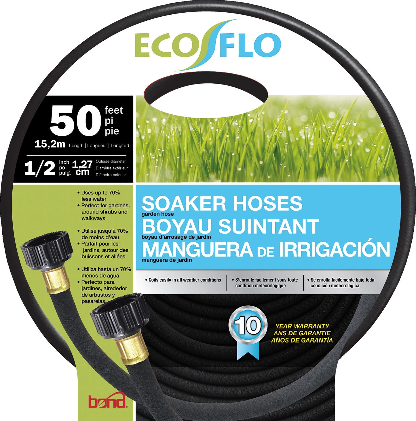 Bond 70280 50' x 1 2" Soaker Garden Hose by Bond