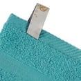 thumbnail image 4 of BNM Smart Dry 4 Piece Cotton Bath Towel Set, Turquoise, 4 of 5