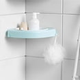 thumbnail image 3 of Wall Mounted Corner Shelf with Rotatable Tray Triangular Corner Stand Space Saving Corner Organizer for Home Bathroom, 3 of 9