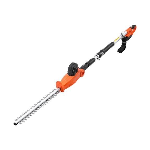 Cordless Pole Hedge Trimmer 20V, 18-inch Dual-Edge Steel, Telescoping 74-94 in, with 2.0Ah Battery & Fast Charger