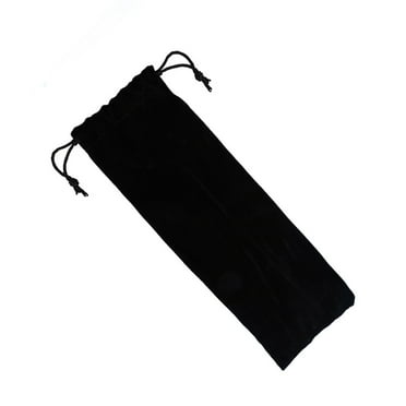 Straws Reusable Bag Drinking Storage Black Holder Stainless Steel Pouch Flannel