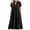 Black, variant on Womens Summer Dress c Sleeve V Neck Midi Dresses Fashion Casual Fit Flowy Tiered Boho Beach Vacation Sundress (Green,XXXL)