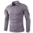 thumbnail image 1 of SHIXIAOO Men Pure Color Splicing Long Sleeve Shirt Long Sleeve Blouse Top Compression Shirts for Men Zipper V Neck Thermal for Men Shirt Vest Men Compression Body Chest Abs Shirt Compression Shirt, 1 of 2