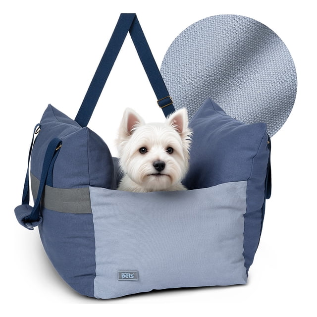 Asiento de Coche para Perro, Transportadora para Automóvil Esquimal (Azul - Azul Claro, 47x53x44 cm)