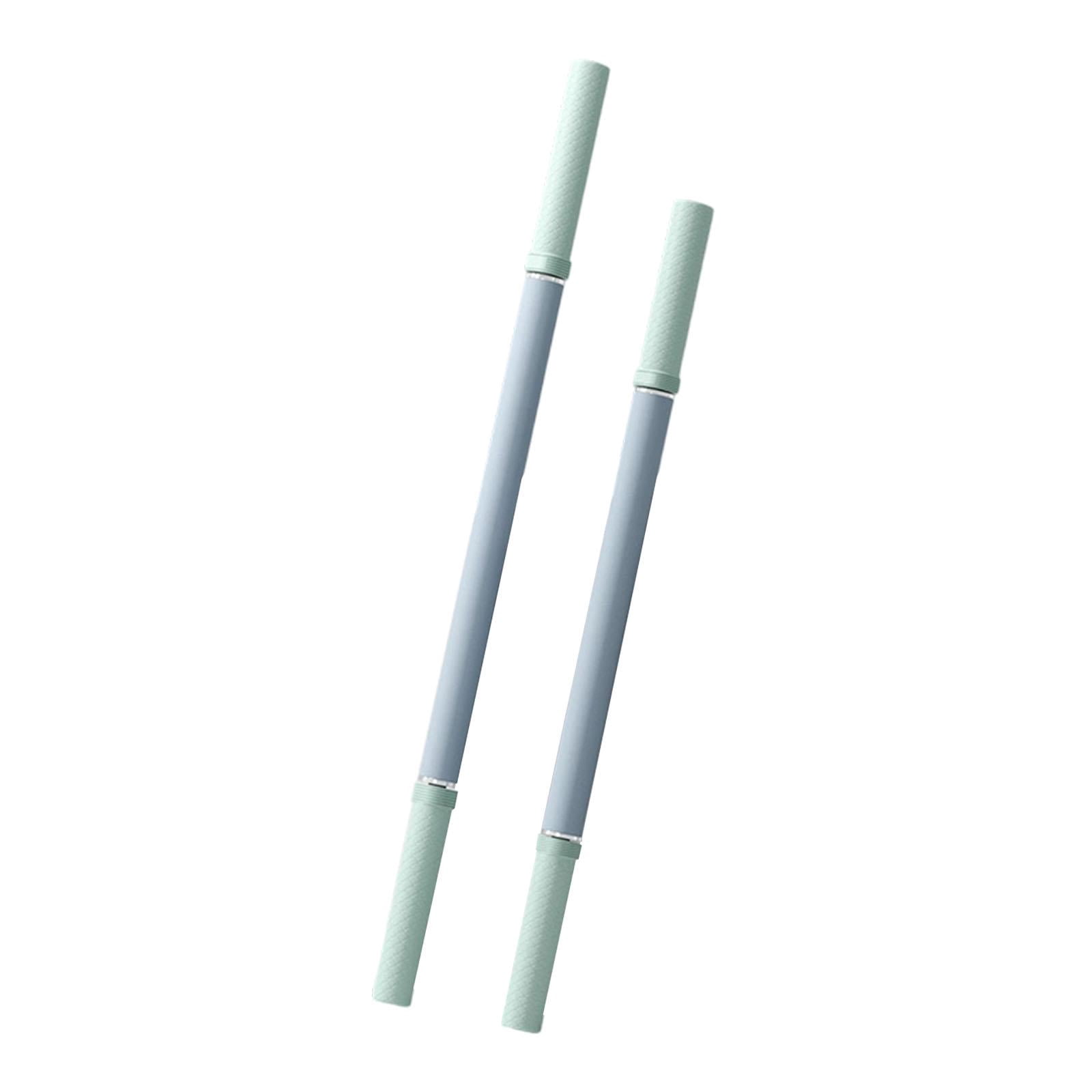 Baoblaze 2 Pieces Massage Roller Stick Comfortable Multipurpose Yoga Stretching Tool Body silver