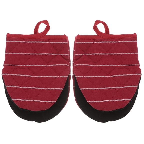 BESTYASH 1Pair Cotton Heat Resistant Oven Gloves with Hanging Loop for Kitchen and Baking