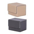 thumbnail image 1 of Caja de organización de tarjeta Salvador 2 piezas de cubierta de tarjeta comercial Protector de soporte de tarjeta de juego negro y beige Estuche de baraja de cartas, 1 of 8