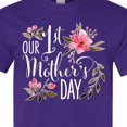 thumbnail image 4 of Inktastic Our First Mother's Day Pink Flowers T-Shirt, 4 of 5
