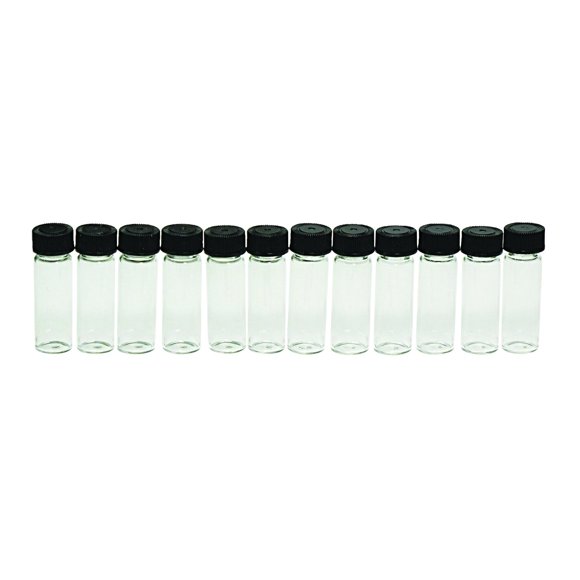 Juego de viales de vidrio a prueba de fugas SE de 1-3/4" x 9/16" (12 piezas) - GB3-12