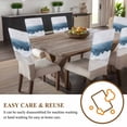 thumbnail image 4 of Wave Effect Modern Art Chair Covers Set of 4 Abstract Blue Oil Painting Chair Back Covers Stretch Removable Washable Chairs Slipcovers Chair Protector for Dining Room Kitchen Party Decor, 4 of 5