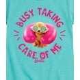 thumbnail image 3 of Barbie - Busy Taking Care Of Me - Girls Fitted Short Sleeve Graphic T-Shirt, 3 of 5