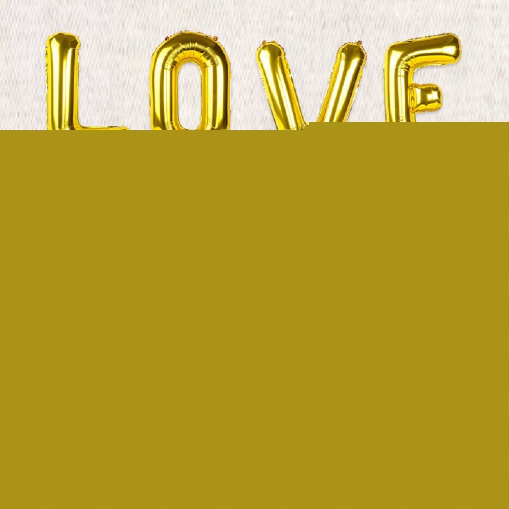 thumbnail image 2 of CSCHome Love Romantic Letter Balloons, 23.6x15.8inch Anniversary Decoration Supplies (Champagne), 2 of 5