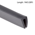 thumbnail image 3 of Uxcell Fits 0.11.5mm Edged 1M/3.28Ft Edged Trim U Seal Extrusion Silicone Black, 3 of 5