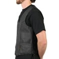 thumbnail image 2 of Hot Leathers VSM1015 Men's Black Heavyweight Leather Vest with Side Laces 4X-Large, 2 of 2