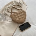 thumbnail image 1 of Bolsa de hombro con patrón rombal a la moda, cruzado para mujer con amor (caqui) Likrtyny Para Estrenar, 1 of 9