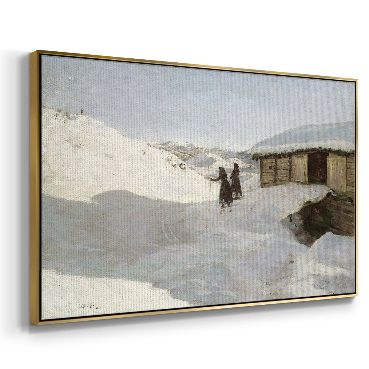 Vintage Landscape-CCLXXII By Wexford Home Framed in Gold Wood Gallery Wrapped Canvas 17 in. x 25 in.