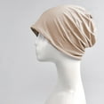 thumbnail image 4 of Soft Neck Scarf Cancer Men Turban Wrap Chemo Brown, 4 of 7