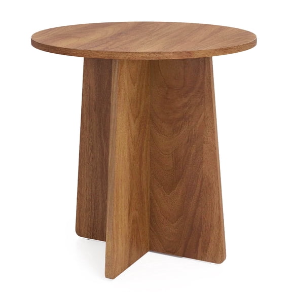 Permory 19.6 Inch Round Side Table, Modern End Table with MDF Wood Tabletop, Small Accent Coffee Table for Living Room, Bedroom, Balcony, Easy Assembly & Sturdy