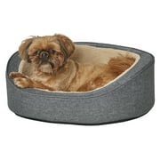 Angle View: MidWest Homes for Pets QuietTime Deluxe Hudson Pet Bed, Gray, X-Small