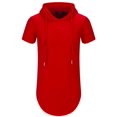 thumbnail image 1 of Sudadera con capucha Aiyino Fashion Athletic Manga Corta para Hombre Roja Talla S-5X, 1 of 7
