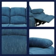 thumbnail image 5 of Lifestyle Furniture Nikki 3-Pieces Microfiber Recliner Sofa Set in Blue, 5 of 5