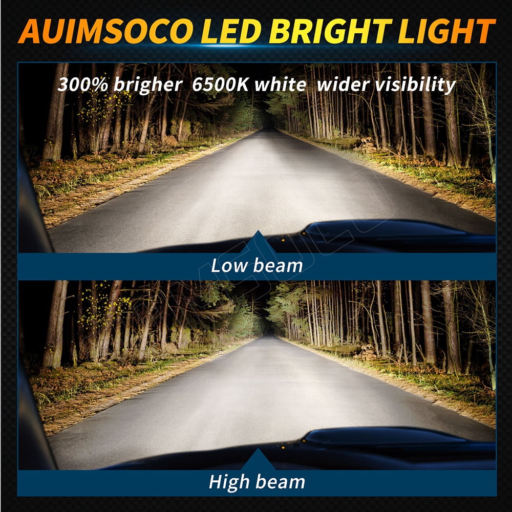 Pair H11 LED Headlight Bulbs Kit, H8 Low Beam Conversion, 10000LM 300% Brighter, Plug & Play