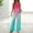 Hot Pink, variant on MSJUHEG Womens Two Piece Sets Summer Two Piece Outfits Summer Tank Crop Top Wide Leg Pants Set Beach Sets for Women Linen Sets for Women 2 Piece Summer Work Outfits for Women Green L