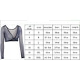 thumbnail image 2 of Unique Women Plus Size Seamless Arm Shaper Short Cropped Navel Mesh Cardigan New, 2 of 5