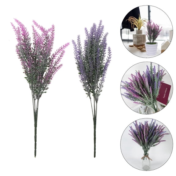 ETEREAUTY Realistic Lavender Artificial Flowers for Indoor and Outdoor Decoration, Faux Lavender Plants