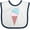 White and Navy, variant on Inktastic Valentine's Day Ice Cream Cone Boys or Girls Baby Bib