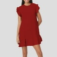 thumbnail image 1 of WILLBEST Vestidos Para Mujer Vestido Informal De Verano Para Mujer, Vestido Midi Sin Mangas Acampanado Con Dobladillo Con Volantes Para Uso Diario, Viajes, Vacaciones, Fiestas Y Salidas., 1 of 3