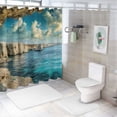 thumbnail image 7 of Orinice Rock Ocean Landscape Bathroom Decor Set, Colorful Luxurious Polyester Fabric Shower Curtain with Hooks, Home Bathtubs Decoration Set 60x72, 7 of 7