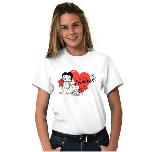 Betty Boop Fearless Girl Power Women's Graphic T Shirt Tees Brisco Brands S