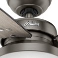 thumbnail image 2 of Hunter 52 inch Indoor Ceiling Fan with LED Light and Remote Control - Standard Mount Ceiling Fan, 3 Blades, For Bedroom, Living Room, or Kitchen - Sentinel 59211, Brushed Slate, 2 of 16