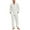 White, variant on Men's 100% Cotton Pajamas Set Button Down Pajamas for Men Long Sleeve 2 Piece Sleepwear Lounge Sets with Pockets(White M)