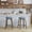 Blue + 26INCH＋6, variant on AILUNWALL Swivel Bar Stools Set of 2 Bar Height Backless 30 Inch Fabric Upholstered Wood Legs Blue