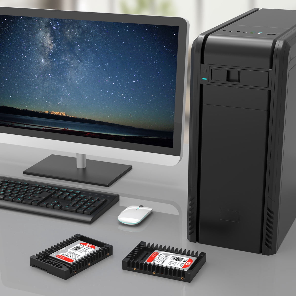 ORICO 3.5 inch SSD/HDD Internal Tray Mounting Bracket with 2.5" to 3.5" Internal Hard Drive Adapter for 7 / 9.5 / 12.5mm 2.5 inch HDD / SSD