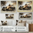 thumbnail image 4 of Designart "Melodic Vintage Formula Car III" Architecture Framed Wall Art Decor - Modern Yellow Race Tracks Bedroom Framed Canvas Wall Art, 4 of 6