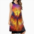 thumbnail image 2 of Phoenix Rising From Flames Spring Summer Dresses For Women Fashion Dress Casual Sleeveless Loose Sundress With Pockets, 2 of 4