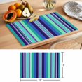 thumbnail image 6 of Mexican Style Placemats Set of 12 Colorful Mexico Stripes Teal Blue Place Mats Indoor Wipeable Table Mats Washable Cloth Dining Table Placemats for Kitchen Holiday Party Home Decor 13x19 Inch, 6 of 9