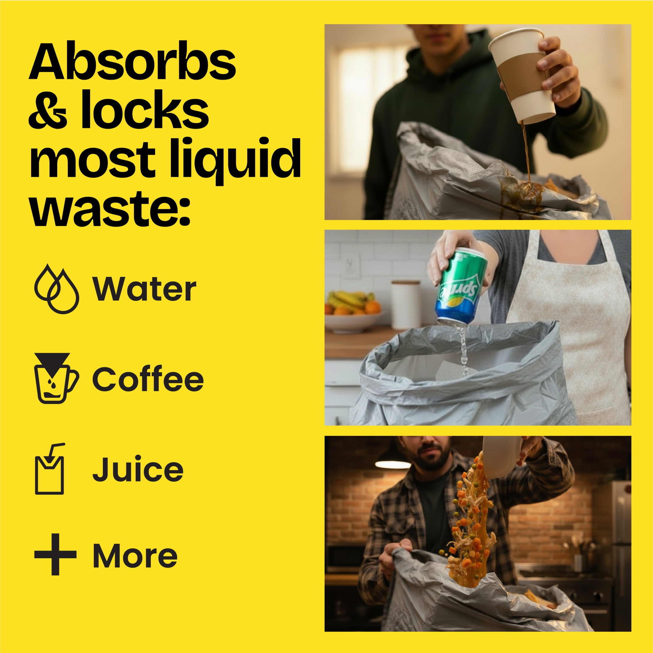 Glad ForceFlex MaxStrength LeakGuard Tall Kitchen Trash Bags, 13 Gal, Sunshine Lemon Scent, 90 Ct