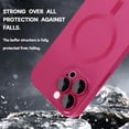 thumbnail image 4 of Case for iPhone 15 Pro Max Phone Case for Women, [Compatible with MagSafe] Matte Soft Metallic Design with Lens Protectors & 2 Screen Protectors for iPhone 15 Pro Max 6.7"-Hot Pink, 4 of 13